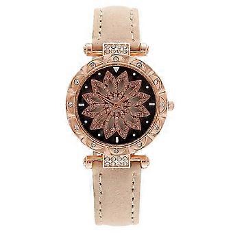 Starry Sky "Good Fortune" Women\'s Watches With Quartz Leather Fashionable Wristwatches