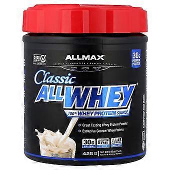 ALLMAX, CLASSIC ALLWHEY®, 100% Whey Protein Source, Vanilla, 0.9 lbs (425 g)