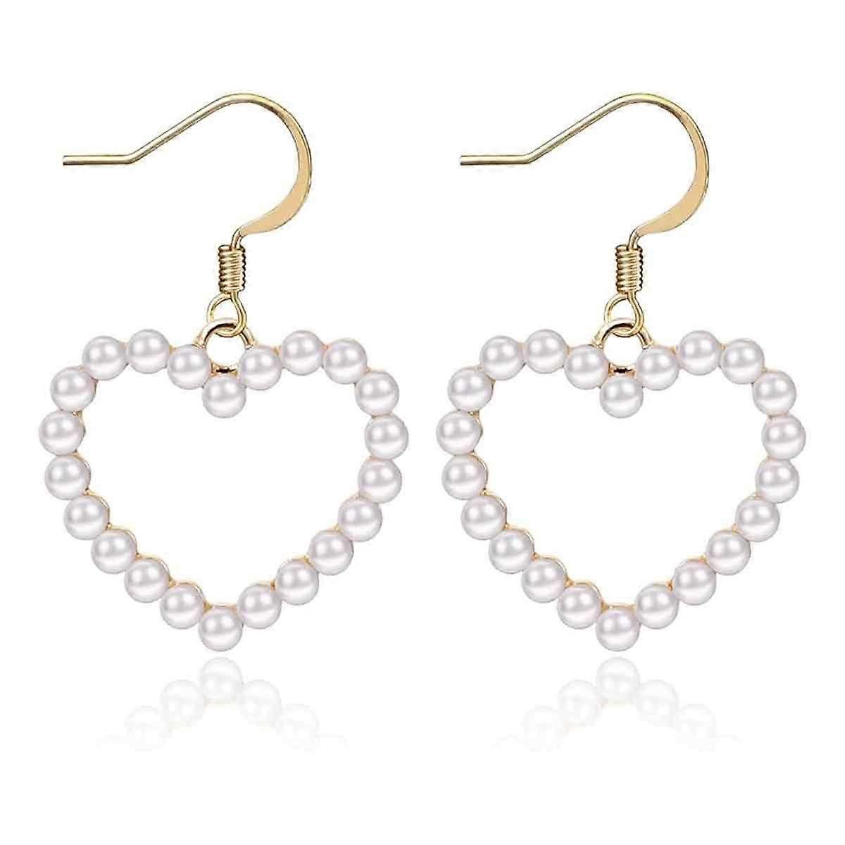 Elegant Baroque Heart Dangle Earrings