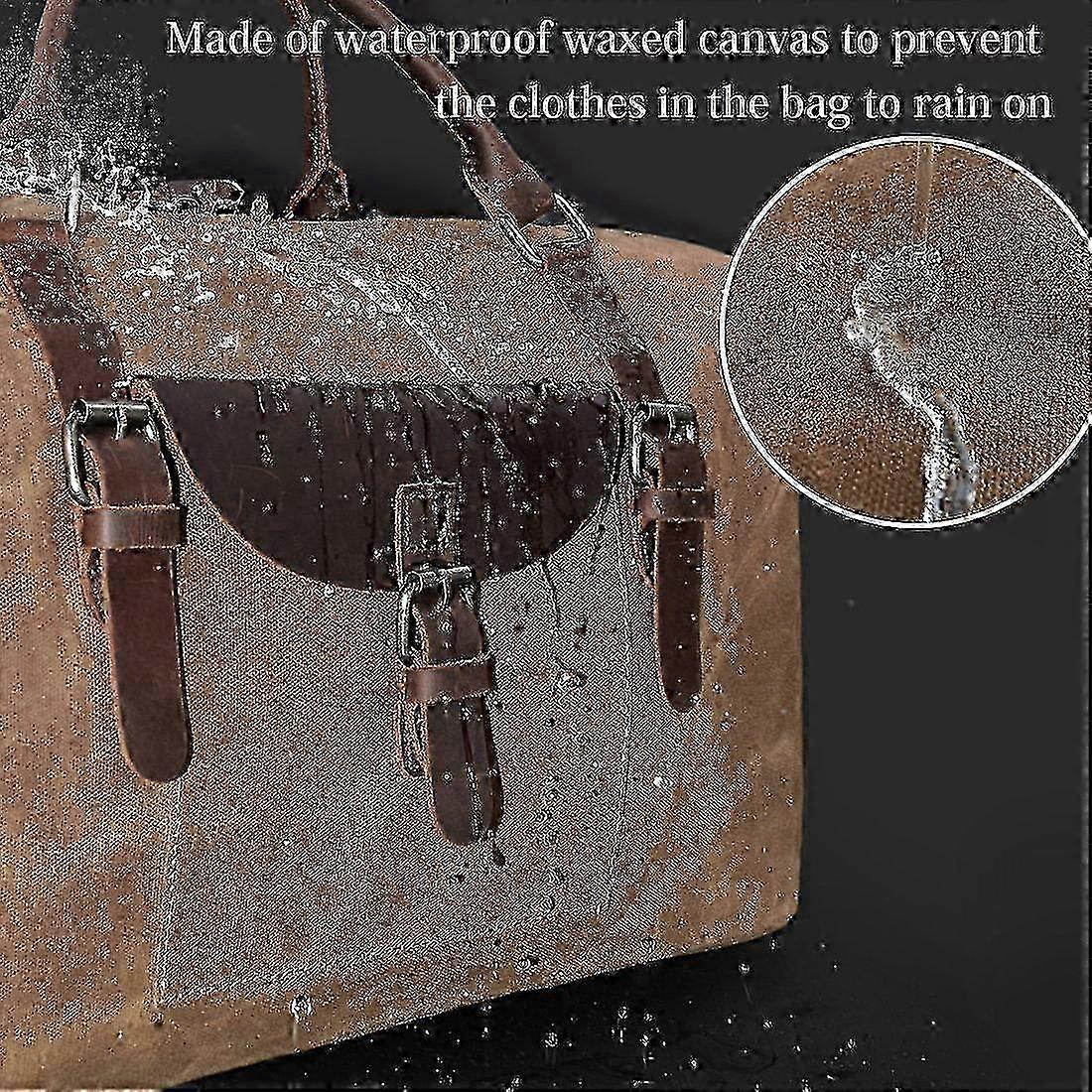 Rugged Canvas Leather Weekend Bag