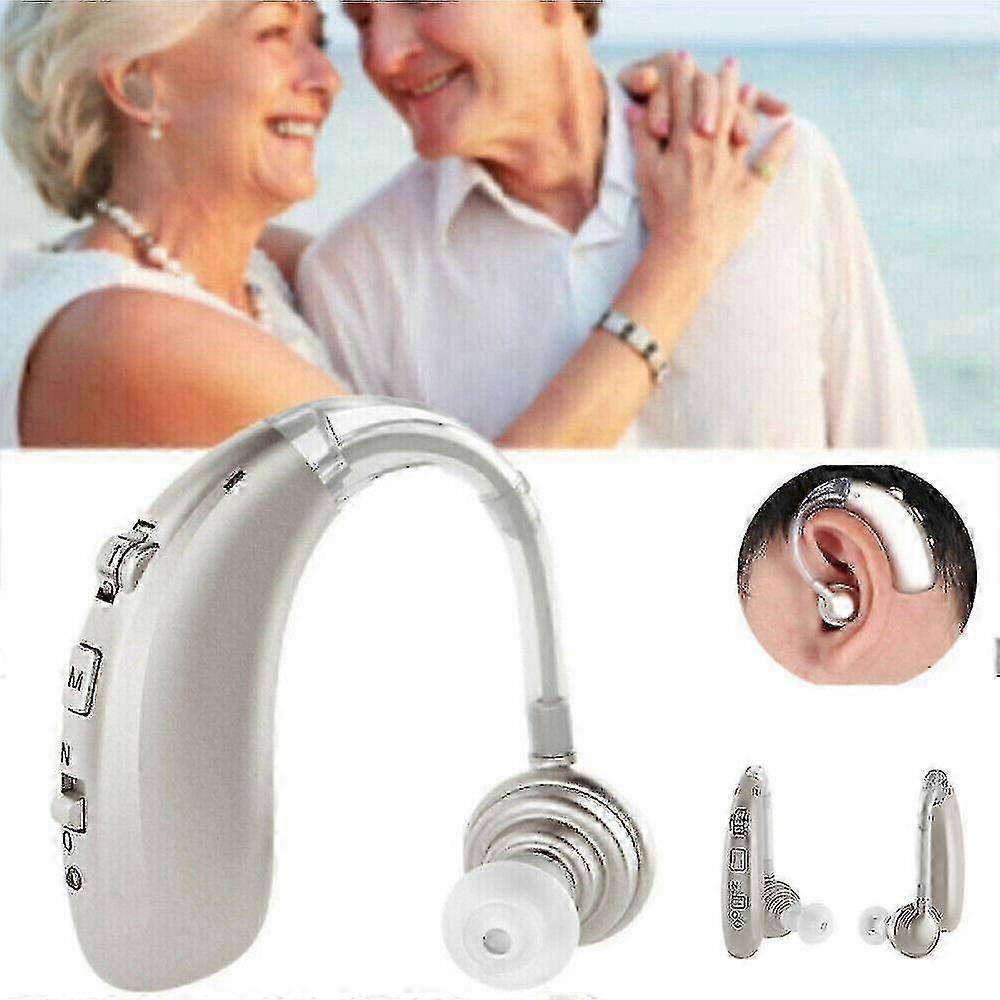 Adjustable Hearing Aid Rechargeable Behind Ear Ergonomic for Elderly