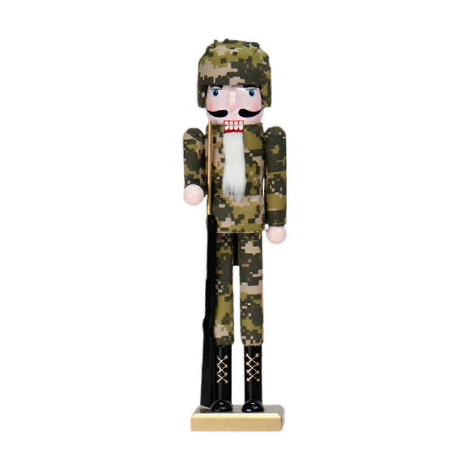 Solid Wood Nutcracker Sculpture 38cm