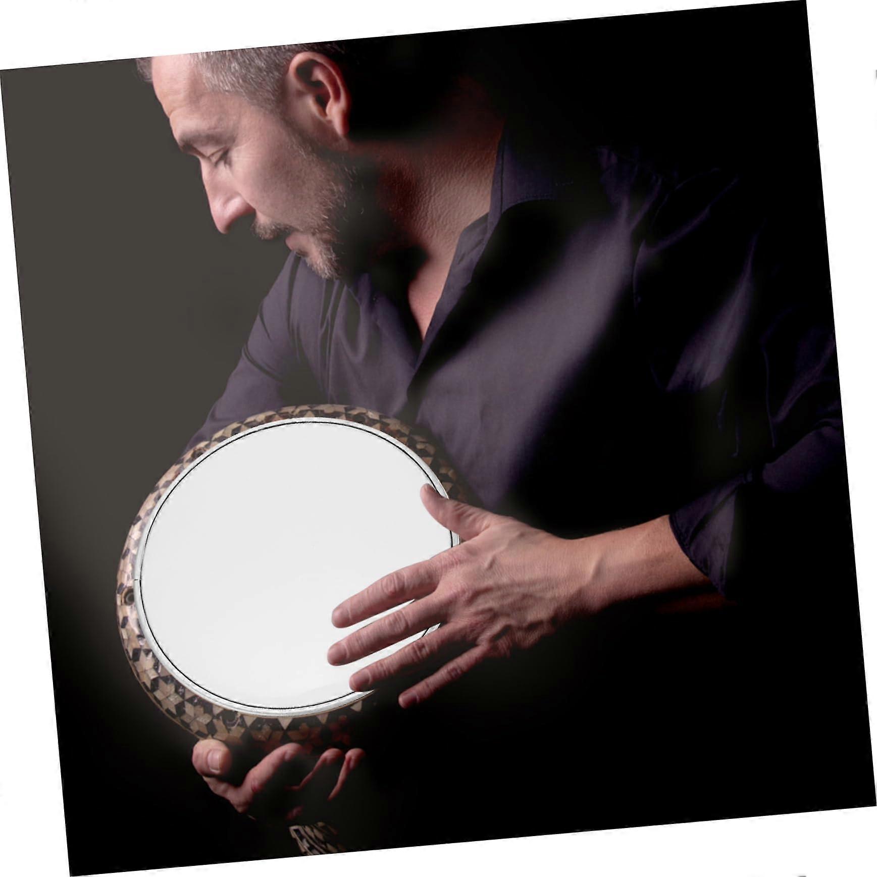 10 Inch White Polyester Drum Head, Universal Fit, Durable Surface for Practice and Performance