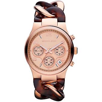 Mkors Runway Uhr für Frauen Analog Quarz mit Edelstahl Armband in Gold MK4269 vergoldet