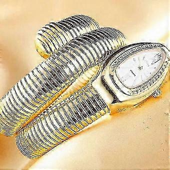 Women's fashion Silver Snake Bracelet Watch Quartz Bangle Watch - for Ladies Luxury Casual Reloj_HP