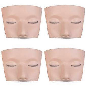 4X 3 Layers Lashes Mannequin Head for Practice Lash Makeup Tool Extensions Eyelashes Grafting Training Tool-SNNGV