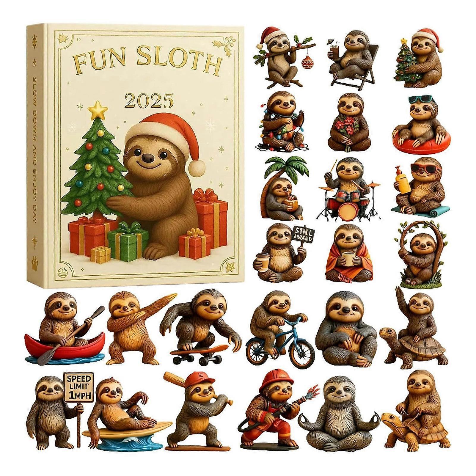 Sloth Advent Calendar Acrylic