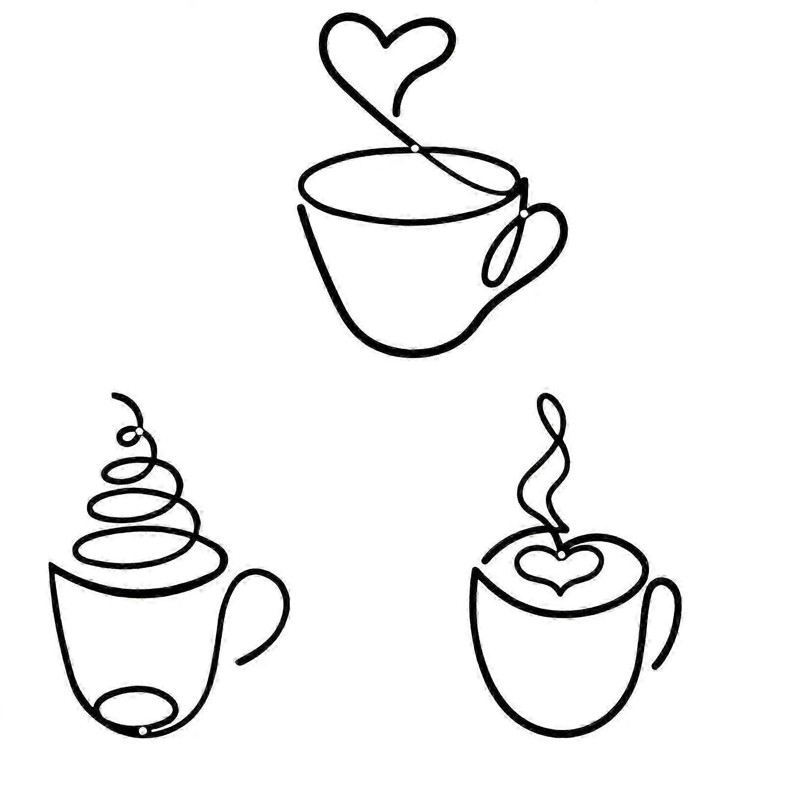 Coffee-Themed Iron Wall Hanging