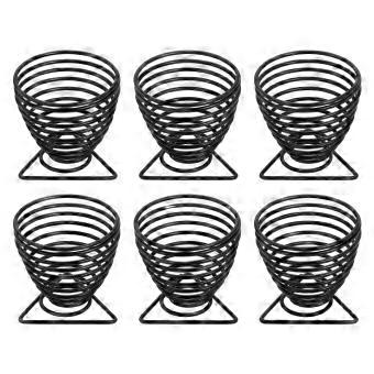 6Pcs Black Air Plant Holder Stand and Makeup Sponge Drying Rack, Tabletop Display for Home Decoration