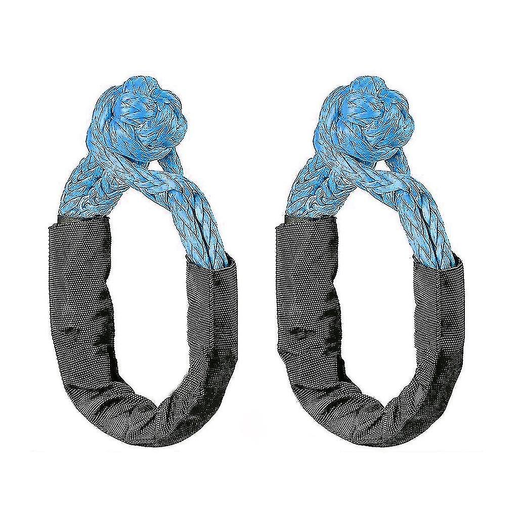 2pcs Récupération synthétique portable avec manchon de protection hors route remorquage doux