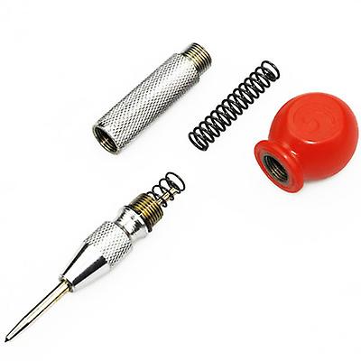 Automatic Center Punch Auto Center Punch Tool with Cushion Cap and Adjustable Effect，Silver Color