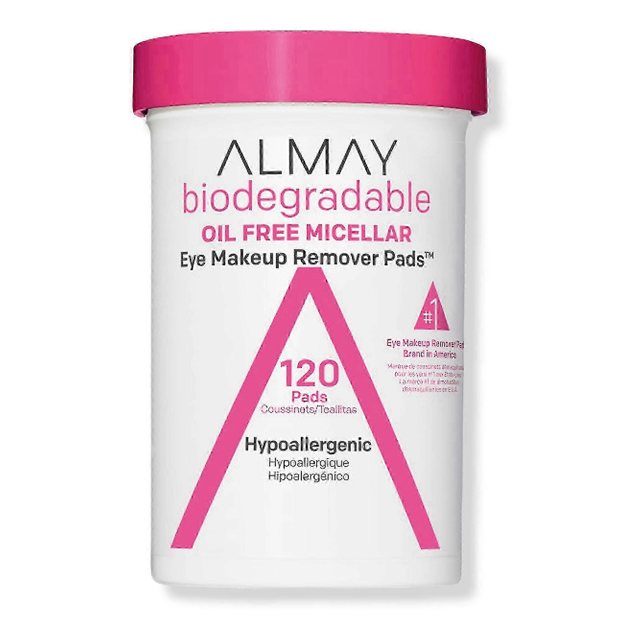 Almay可生物降解胶束眼部卸妆垫,120片装