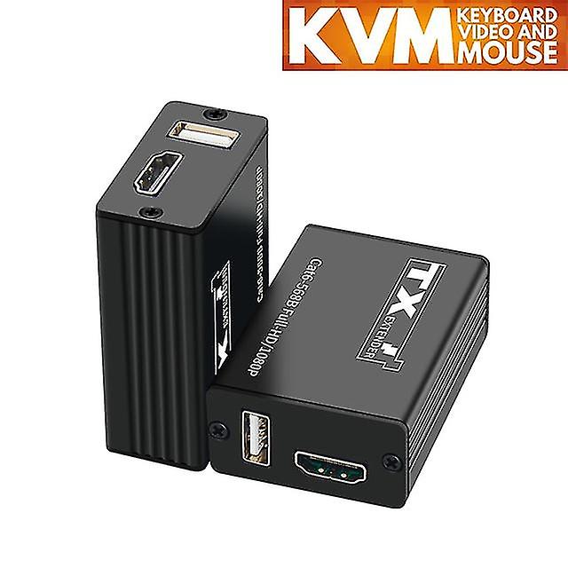 מאריך USB kvm hdmi rj45 1080p 30m hdmi kvm מאריך USB מעל רשת cat6 lan מרחיב hdmi עבור מקלדת עכבר מתג טלוויזיה pc