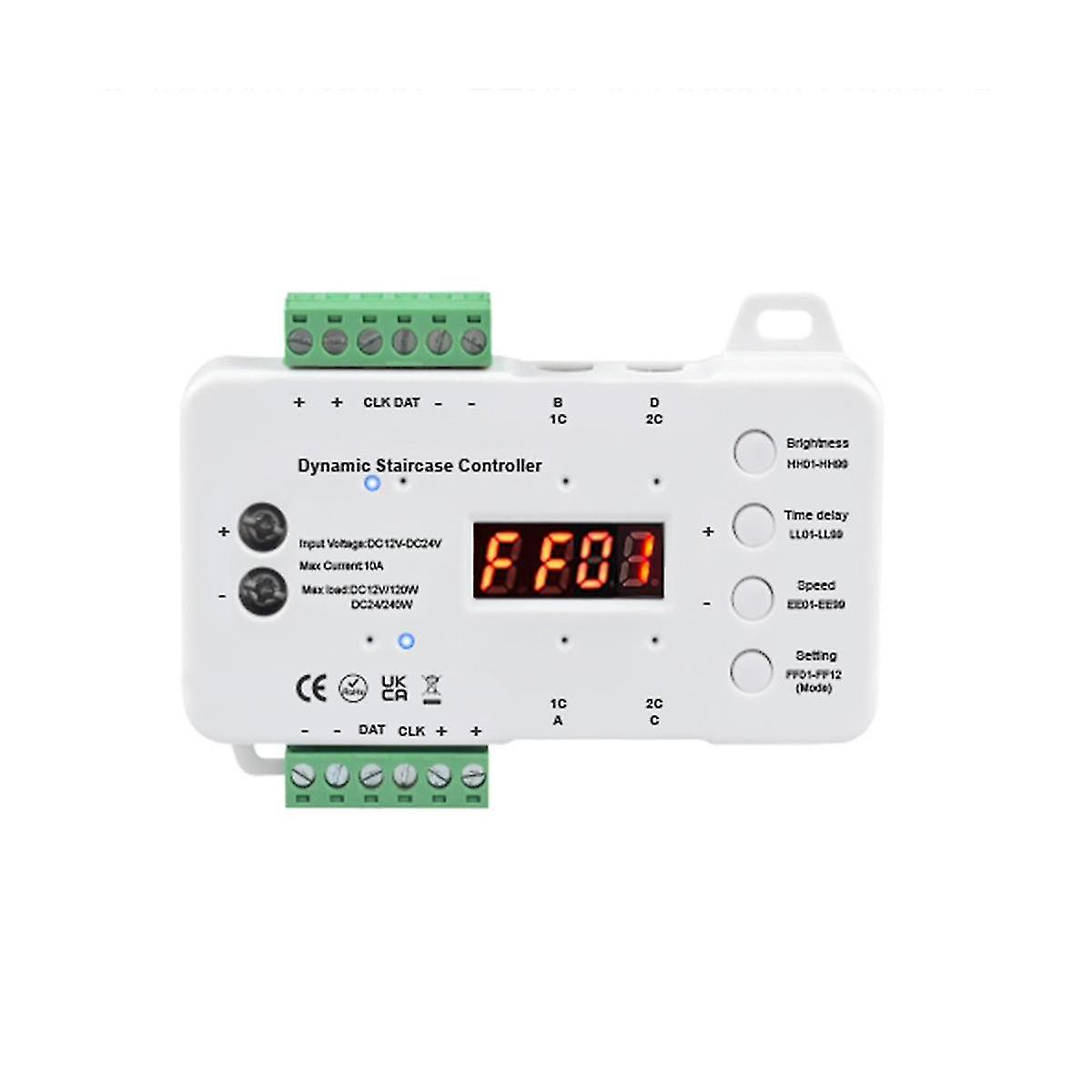 10a 240w Pir Motion Sensor Stair Step Led Cob Single Color Light Strip Smart Dimmer Controller Dc 12v 24v(rl-step-05)