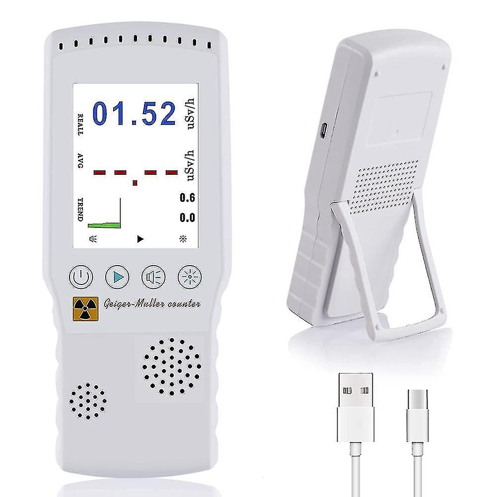 Geiger Counter Nuclear Radiation Detector, 0,01 usv / h, dosimetermonitor nukleär digital mätare för industrin