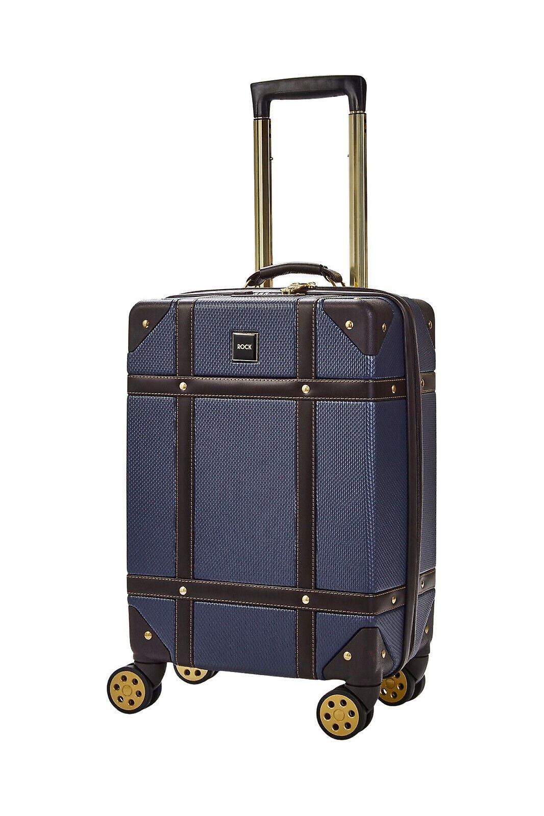 Rock Luggage Hard Shell Luggage Valigia Trunk Cabin Travel Bags Blu navy