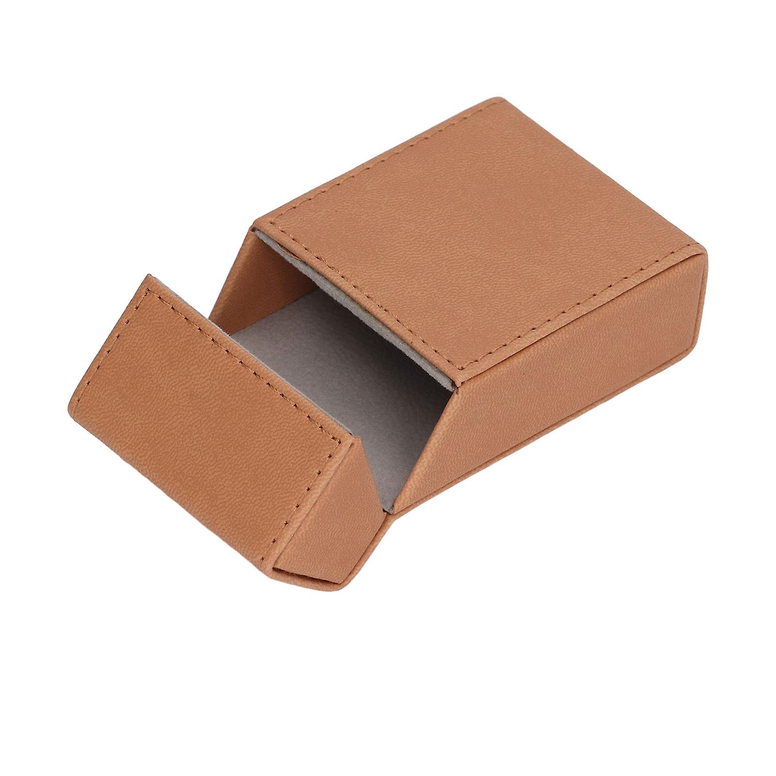 PU Leather Cigarette Box Case for 20 Cigarettes - Brown