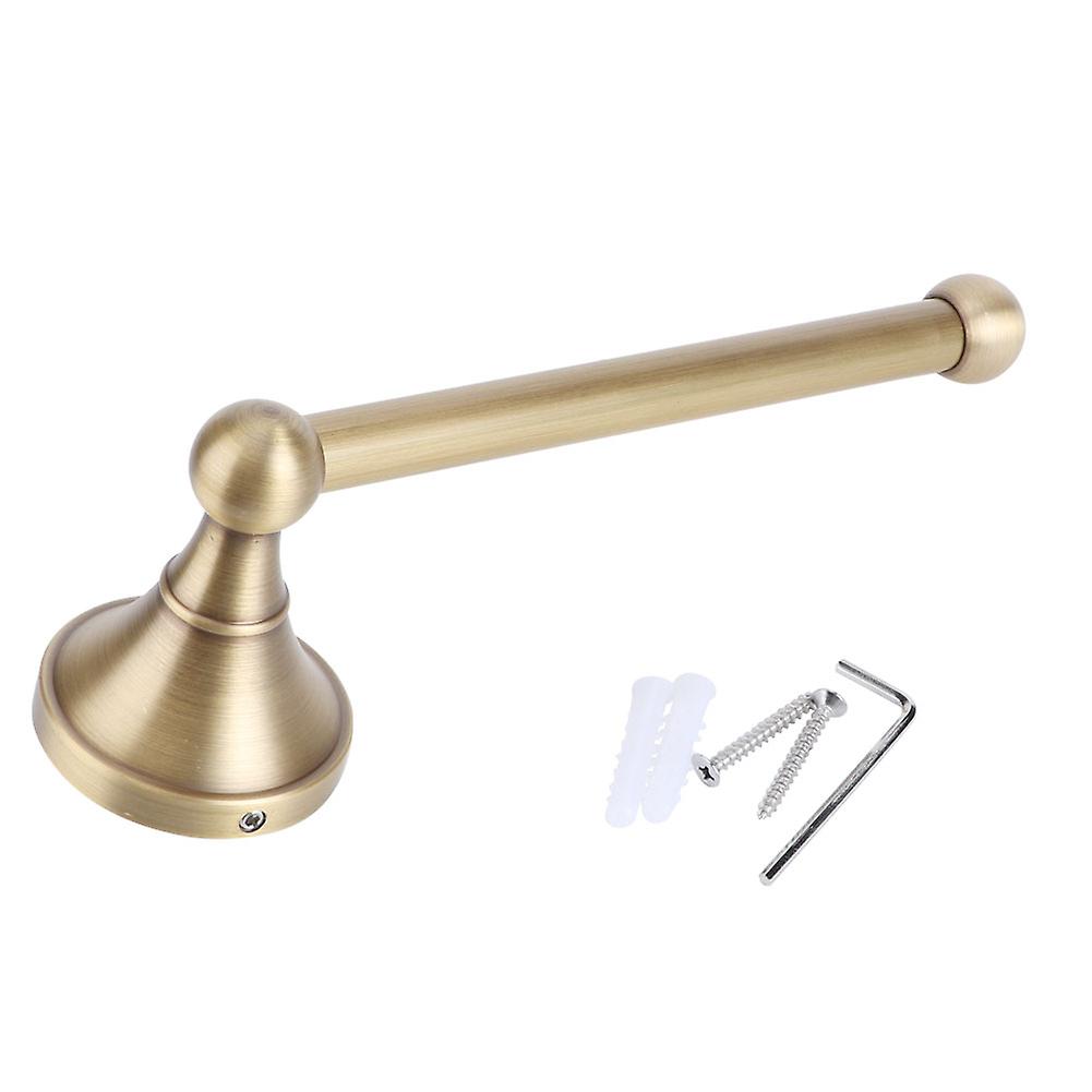 Retro wall mounted toilet roll holder in brass and stainless steel