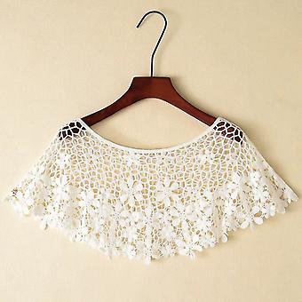 Kvinnor Vintage Virkad Stickad Cape Lace Kort Ihålig Sjalar Shrug Poncho