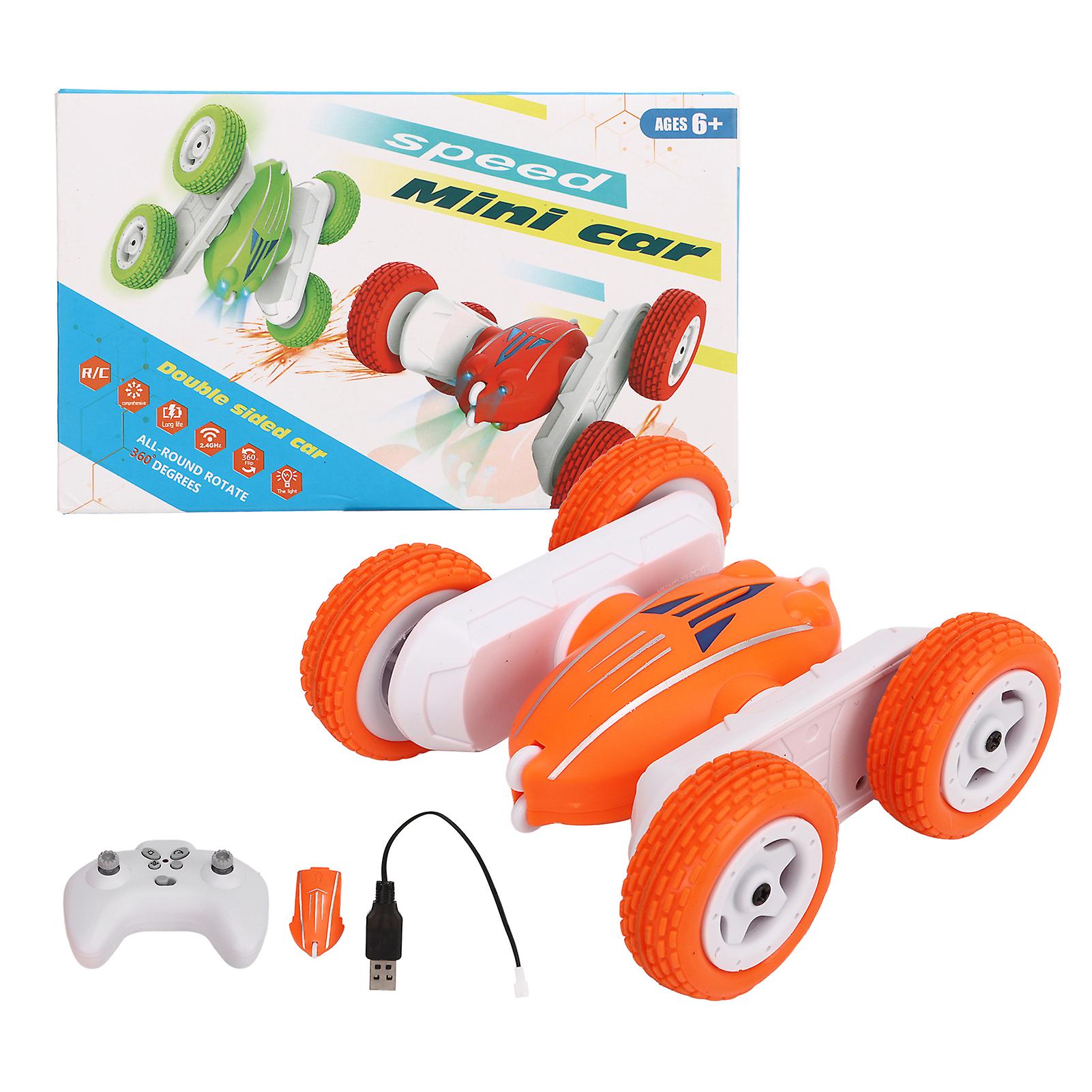 RC Stunt Car Double Sided 360 Degree Rotation 2.4 GHz Remote Control Car with Cool Lights for 6 Years Old Above Kids