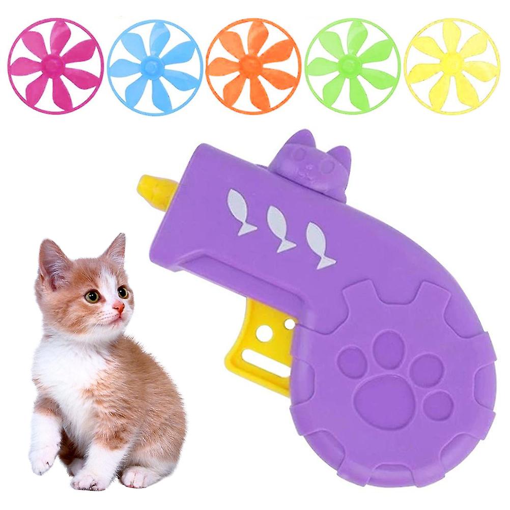 Colorful Flying Saucer Toyfor Cat Cat Tracks Down Toy Set Flying Disc Toy for Pet