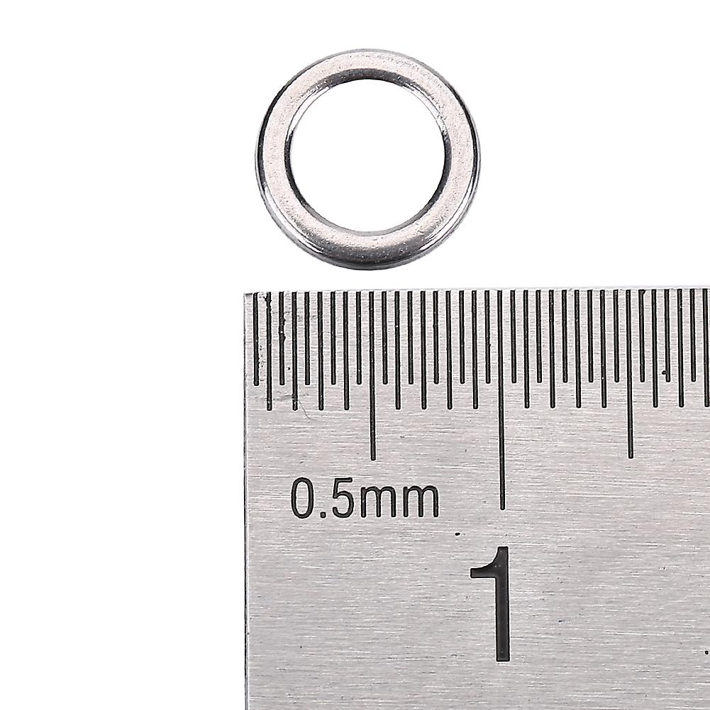 50Pcs/set Stainless Steel Fishing Ring Lure Bait Connector Accessory (L)