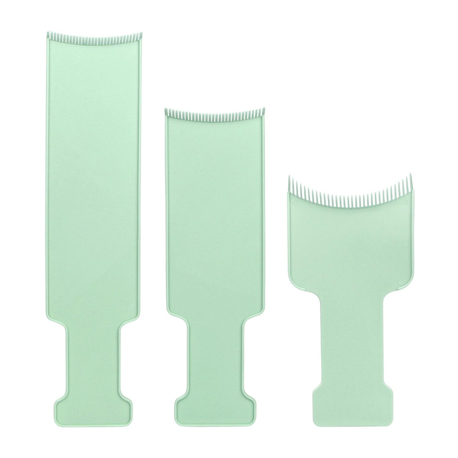 3Pcs Balayage Highlighting Boards Set Flat Surface Sharp Edges Curved Comb Teeth for Hair Dye Quick