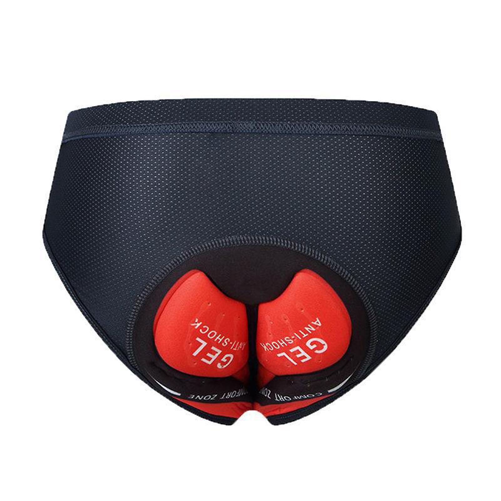 Biancheria intima da equitazione imbottita in silicone resistente da uomo Biancheria intima da equitazione assorbente per mountain bike Blu scuro 2XL