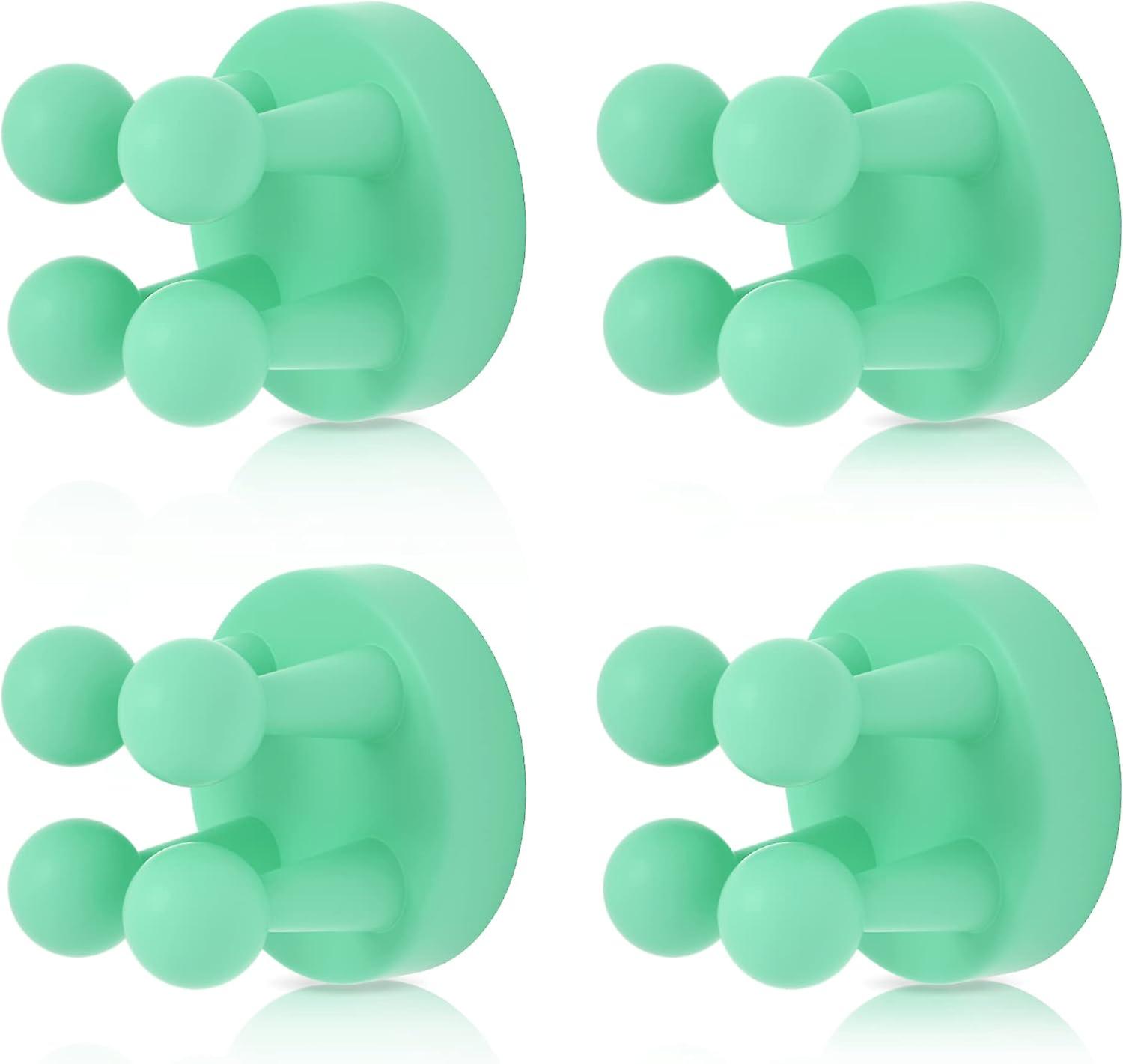 4Pcs Silicone Toothbrush Holder Multifunction Hook Waterproof Self-Adhesive Wall Plug Holder