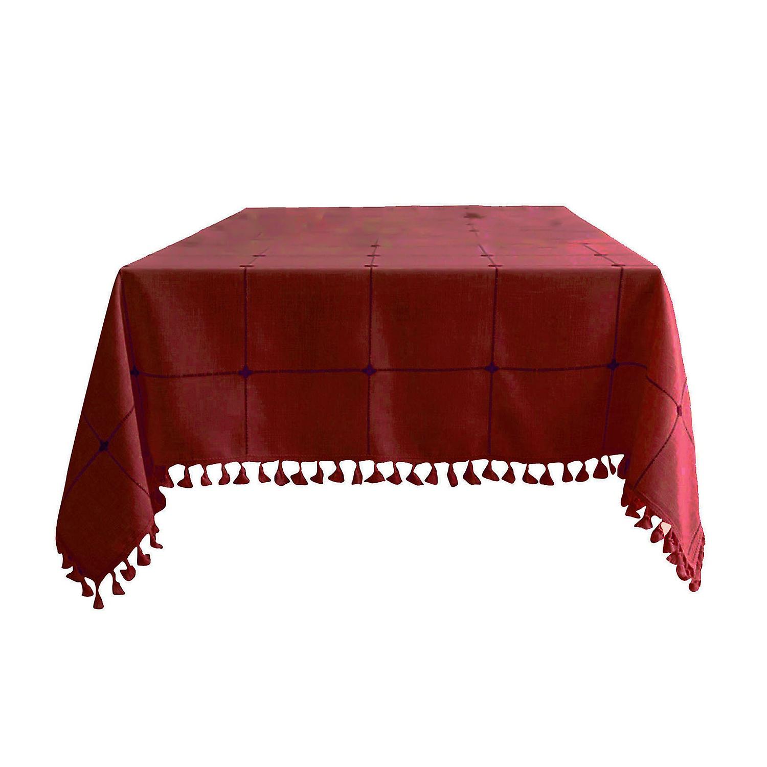 Decorative Tablecloth Dust-proof Polyester Rustic Charming Tableware Mat Household Supplies