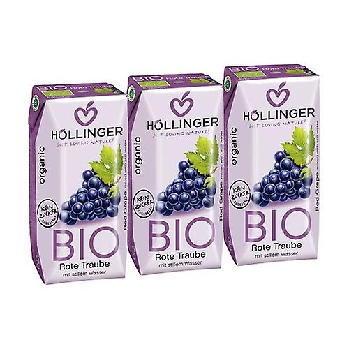Organic red grape juice without sugar 3 units of 200ml