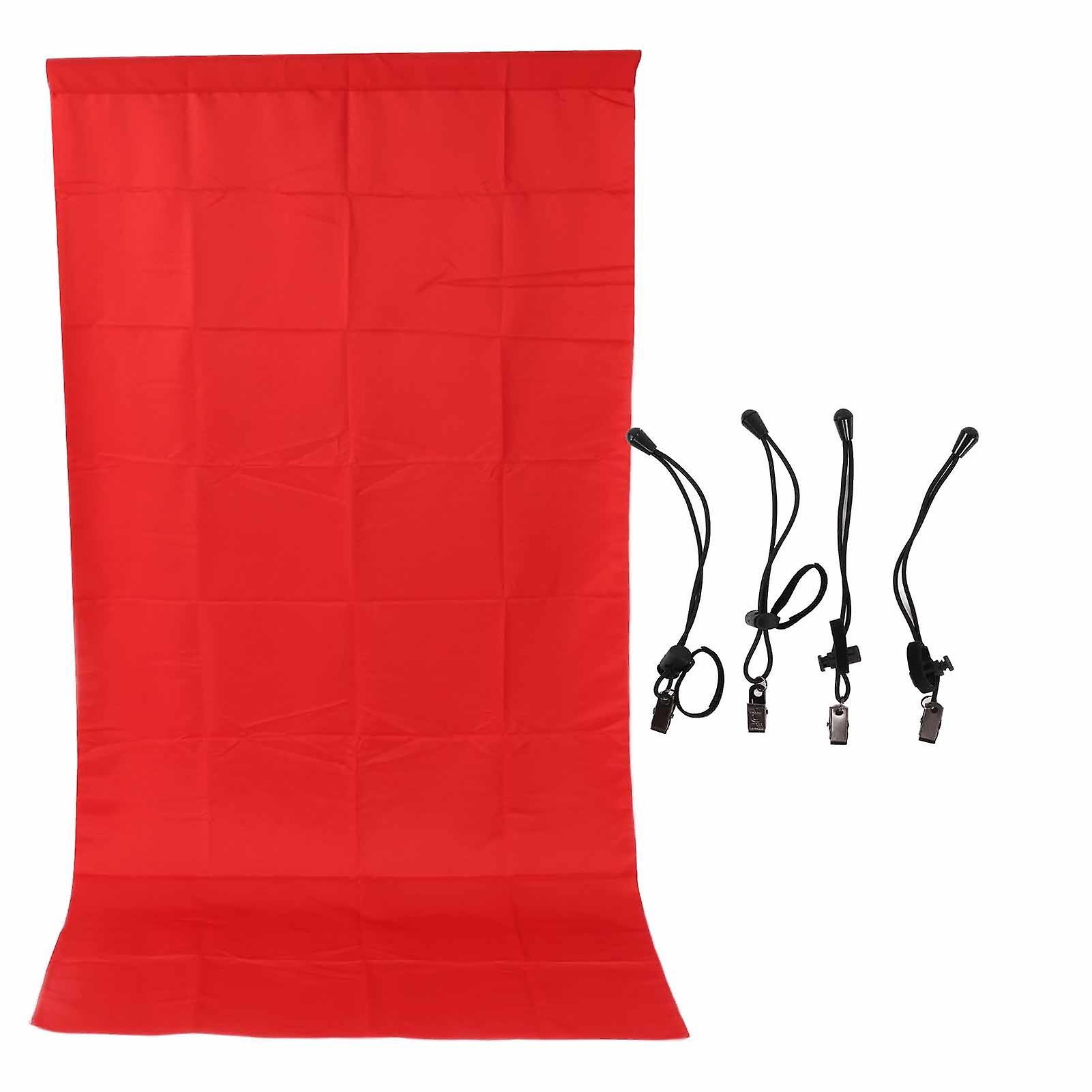 1 X 2m Red Background Cloth Pure Washable Polyester Screen Backdrop for Photography Video Recording
