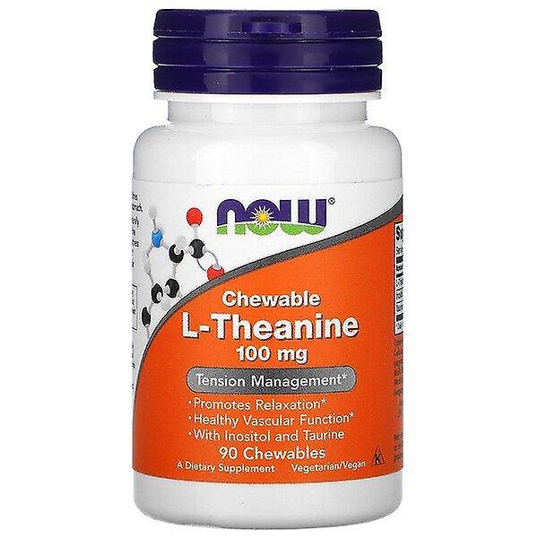 Now Foods, Chewable L-Theanine , 100 mg, 90 Chewables