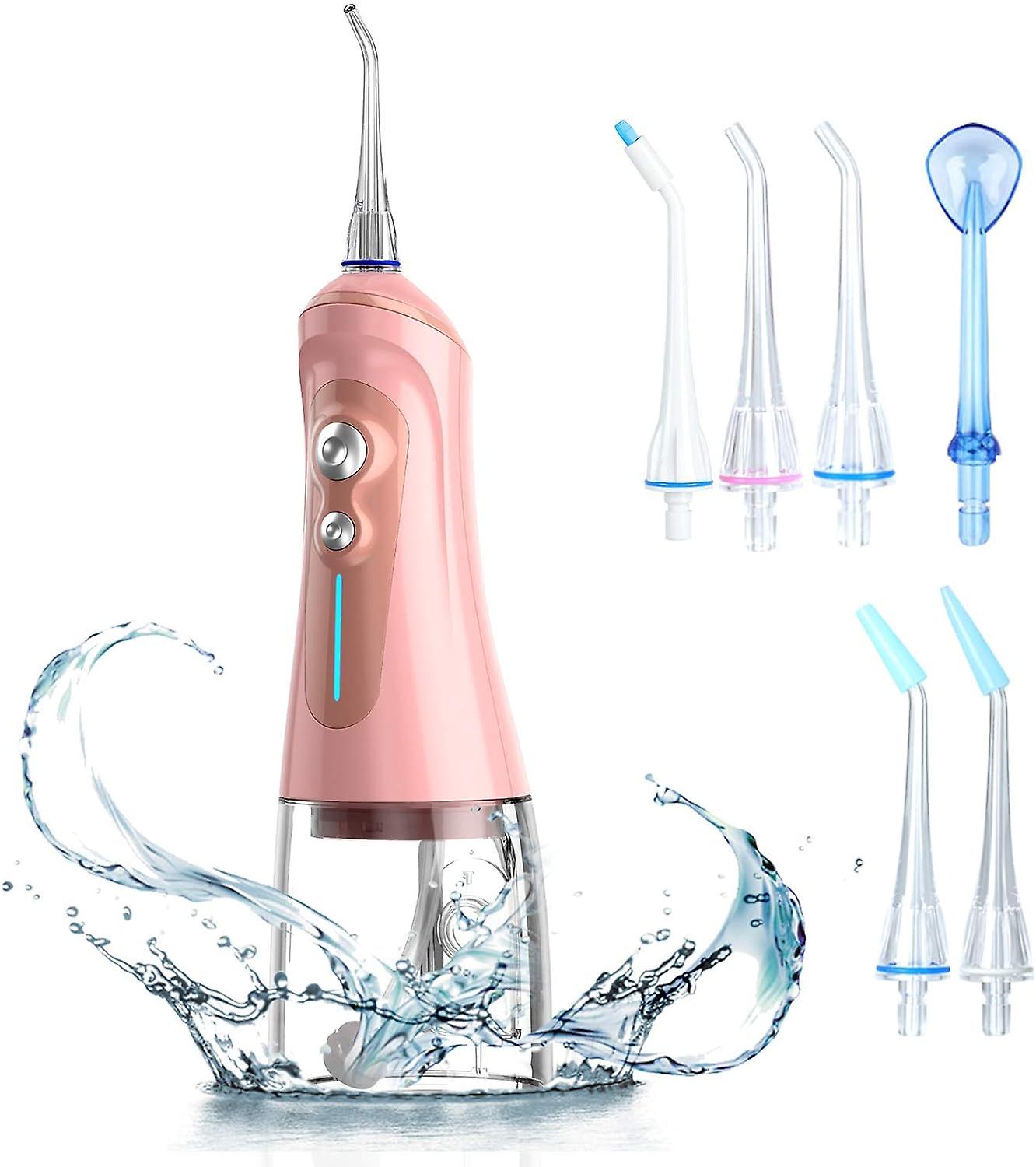 Cordless Water Flosser for Teeth 320ML IPX7 with 6 Modes 6 Jet Tips Deep Clean