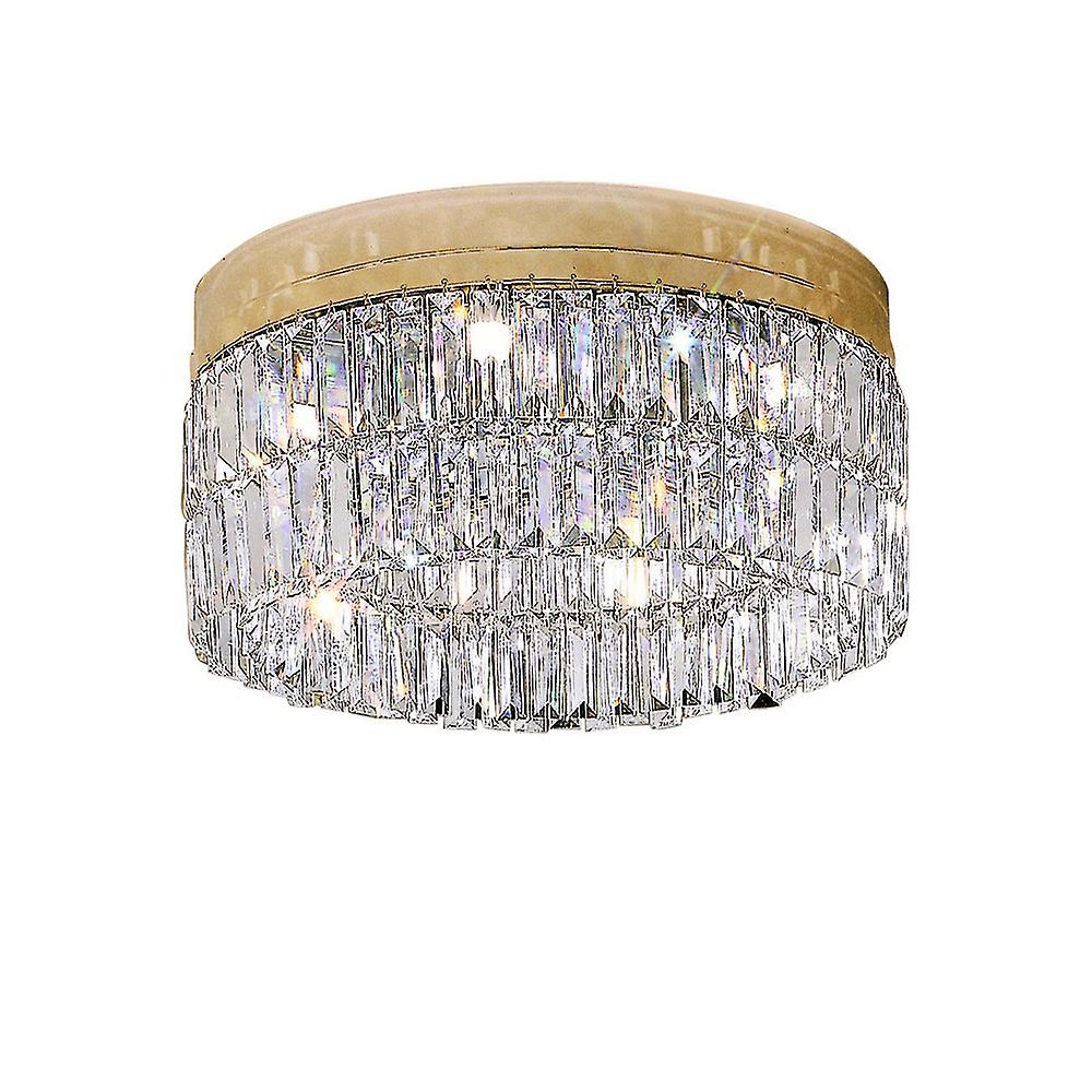 Prisma Designer Crystal Ceiling Light Polished Gold, 6x G9