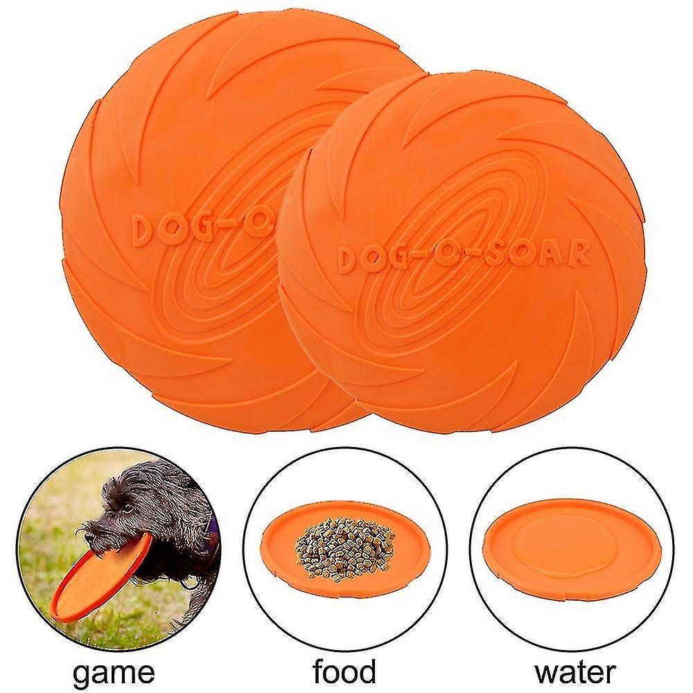 Dog Chew Toys Dog Flying Discs Soft Rubber Resistant Chew Dog Cat Game Flying Saucer Interactive Dog
