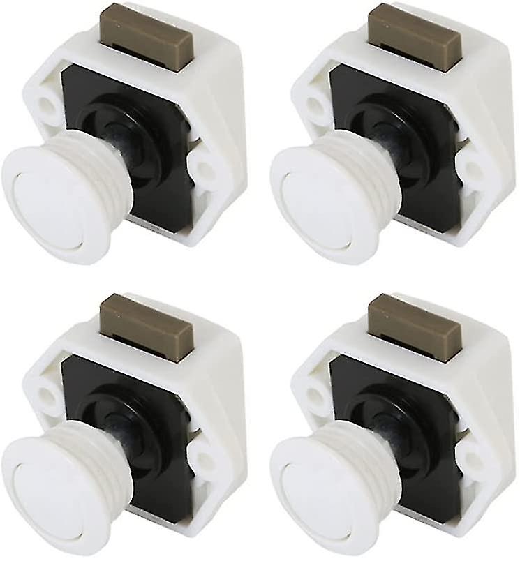 4 Pcs Push Button Latch, Mini Push Button Drawer Cabinet Door Keyless Lock Cabinet Lock