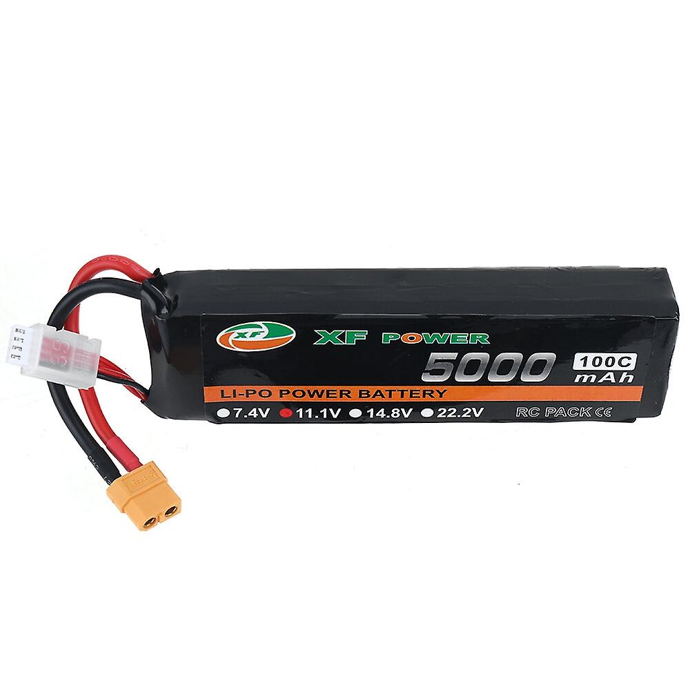 XF POWER 11.1V 5000mAh 100C 3S LiPo Battery XT60 Plug with T Deans Plug for RC Drone