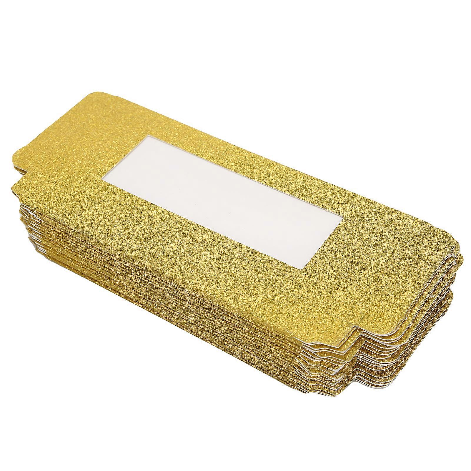 20pcs Eyelash Storage Box Paper Fake Lash Collection Case Display Eye Lashes Organizerlight Orange