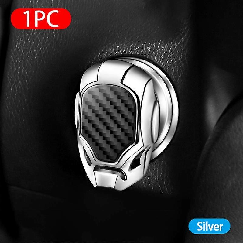 3D Metal Car Key Systems Key blade Engine Ignition Start Stop Push Button Sticker One Button Ignition Decorative Switch Button Cover for  Interior