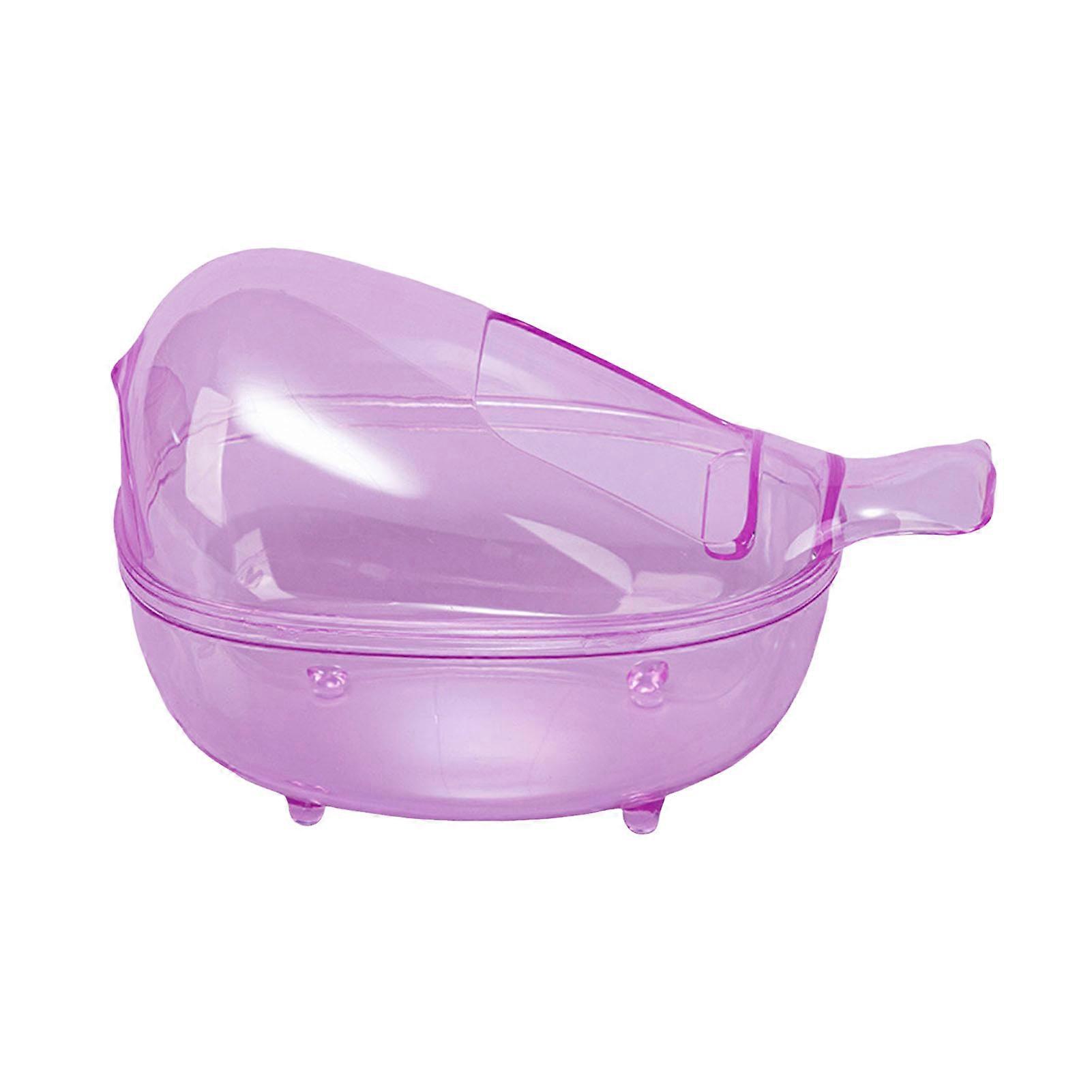 Hamster Bathroom Small Pets Transparent Sand Bath House with Non-slip Bottom High-definition View Anti-sand Baffle Activity Center for Digging Playing