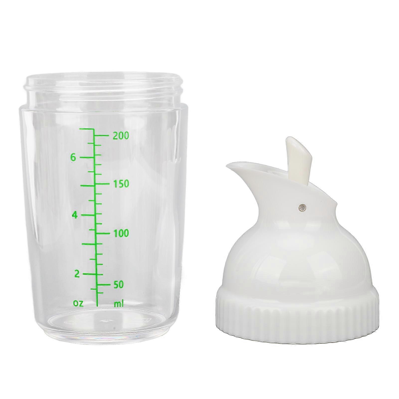 200ml Salad Dressing Shaker BPA Free Prevent Leakage Salad Dressing Jar with Lid for KitchenWhite 