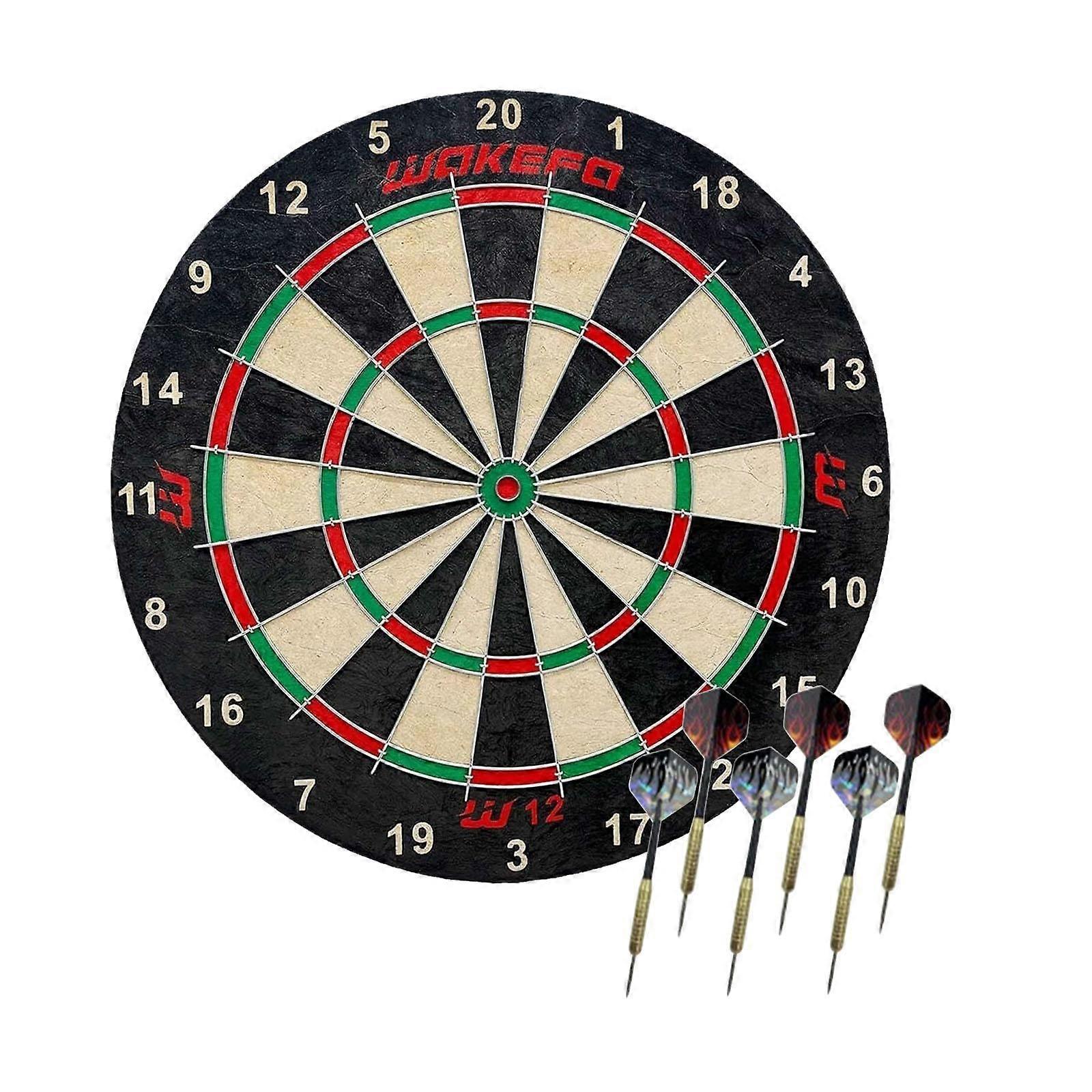 18" Dartboard Set Fun Toy with 6 Darts for Competition Entertainment Leisure