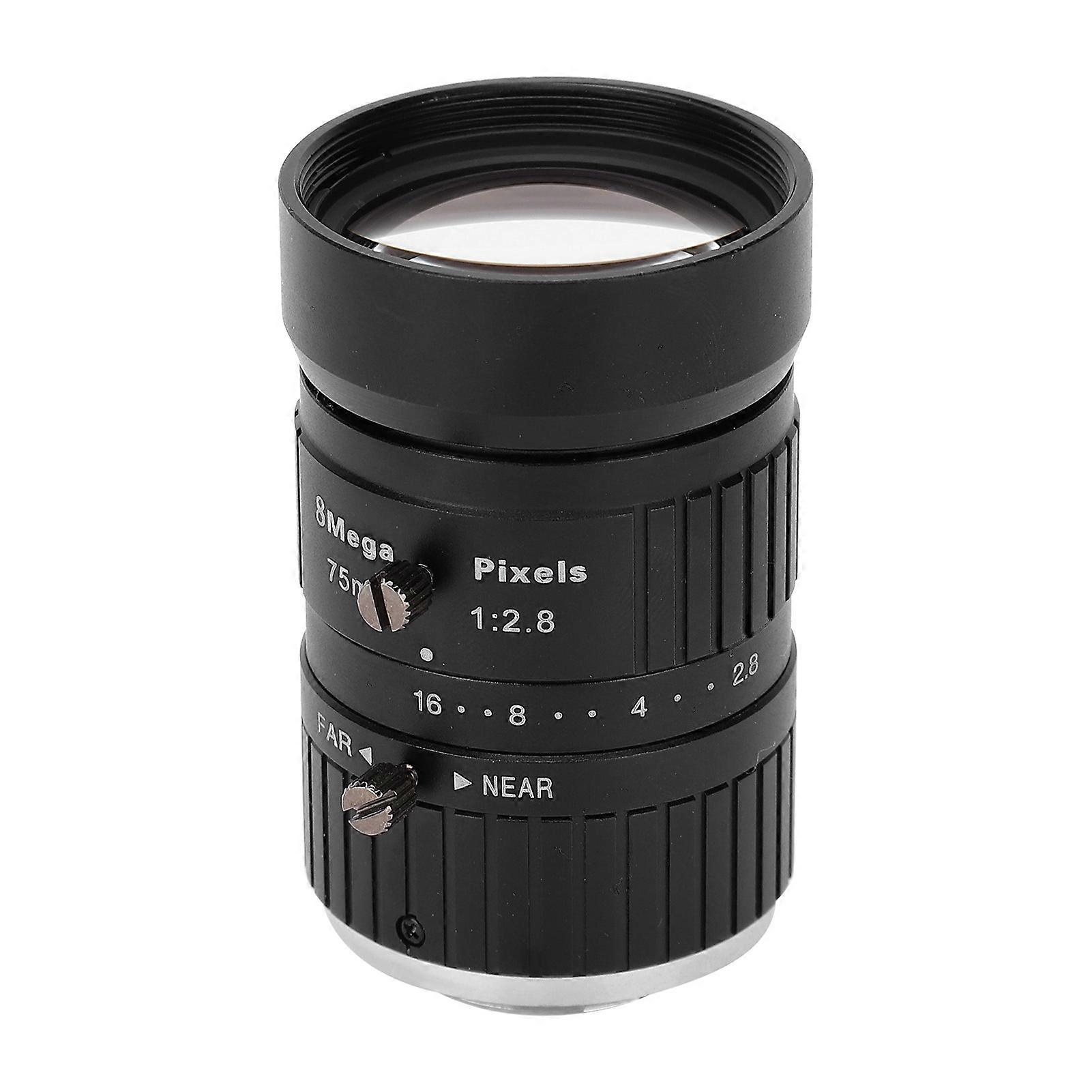 8mp Lens C Mount 75mm Focal Length 1in Image Format Manual Aperture For Industrial Camera