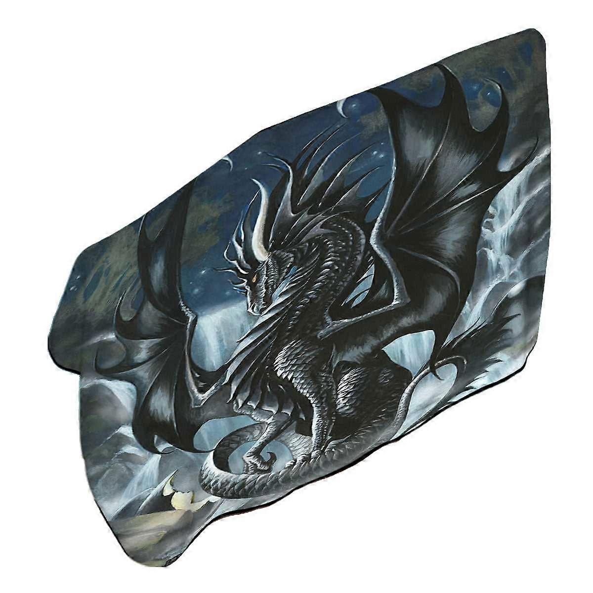 Waterfall Obsidian Black Dragon Microfiber Beach Towel