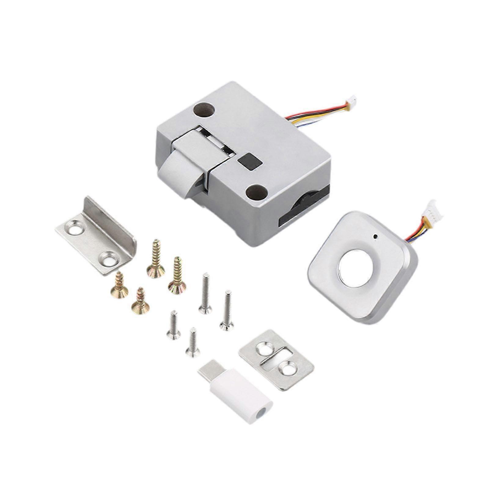 Fingerprint Lock Mini DIY Biometric Password for Cabinet Wardrobe for Indoor