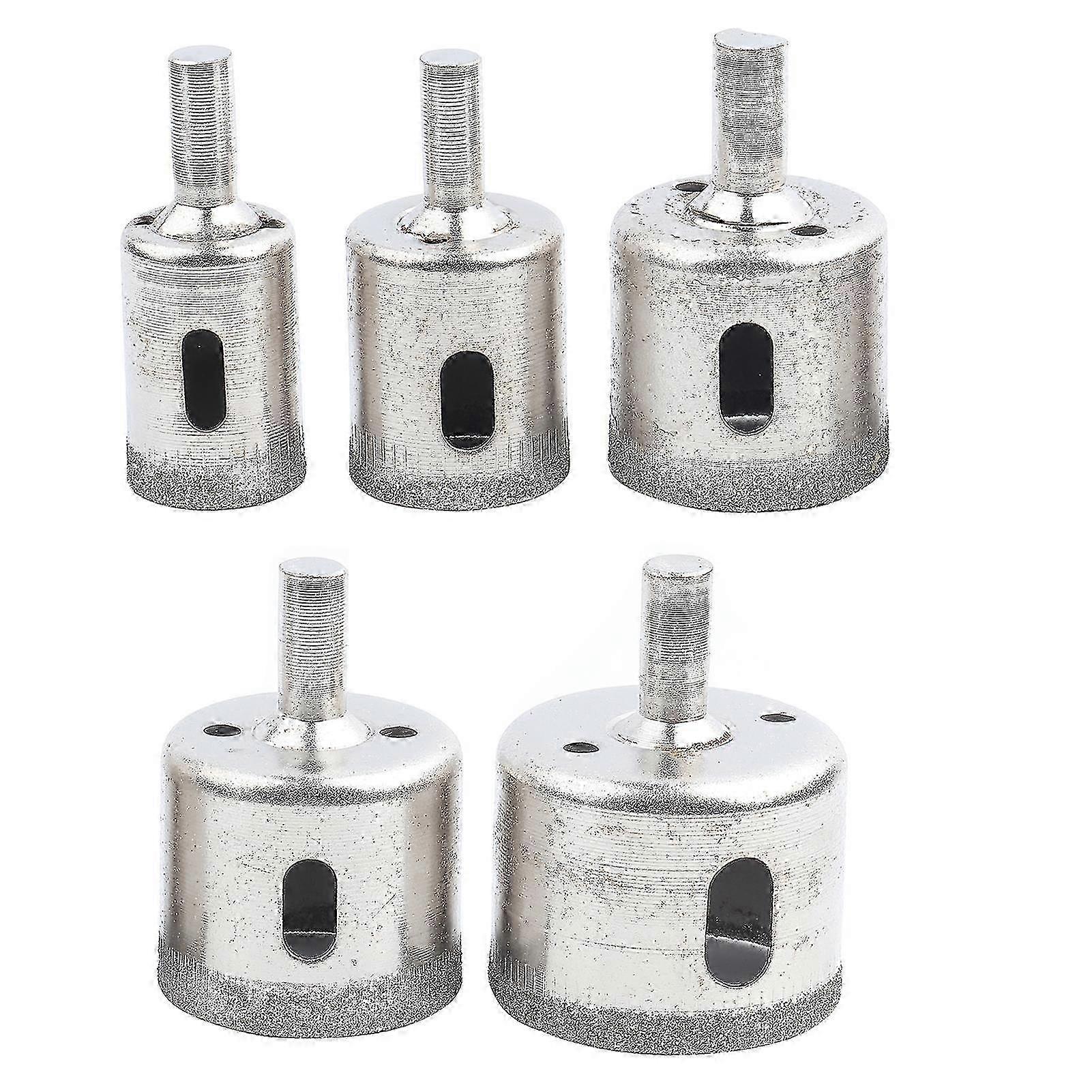 5Pcs Diamond Tile Hole Saw Drill Bit Bits Set Glass Marble Granite Slate Cutting Tool-Yvan