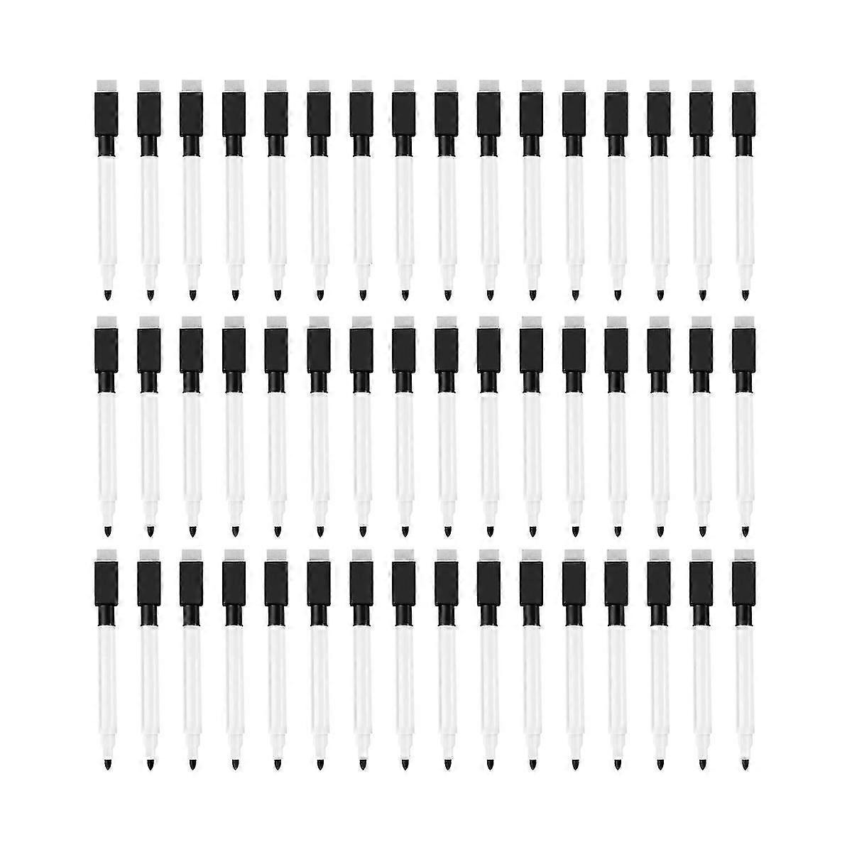 قلم السبورة المغناطيسية علامة قابلة للمسح ، 48pack علامات السبورة البيضاء علامة محو جاف مع غطاء ممحاة