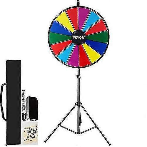 18 « Color Prize Wheel Dry Erase Fortune Spinning Tabletop Floor Stand Win Game
