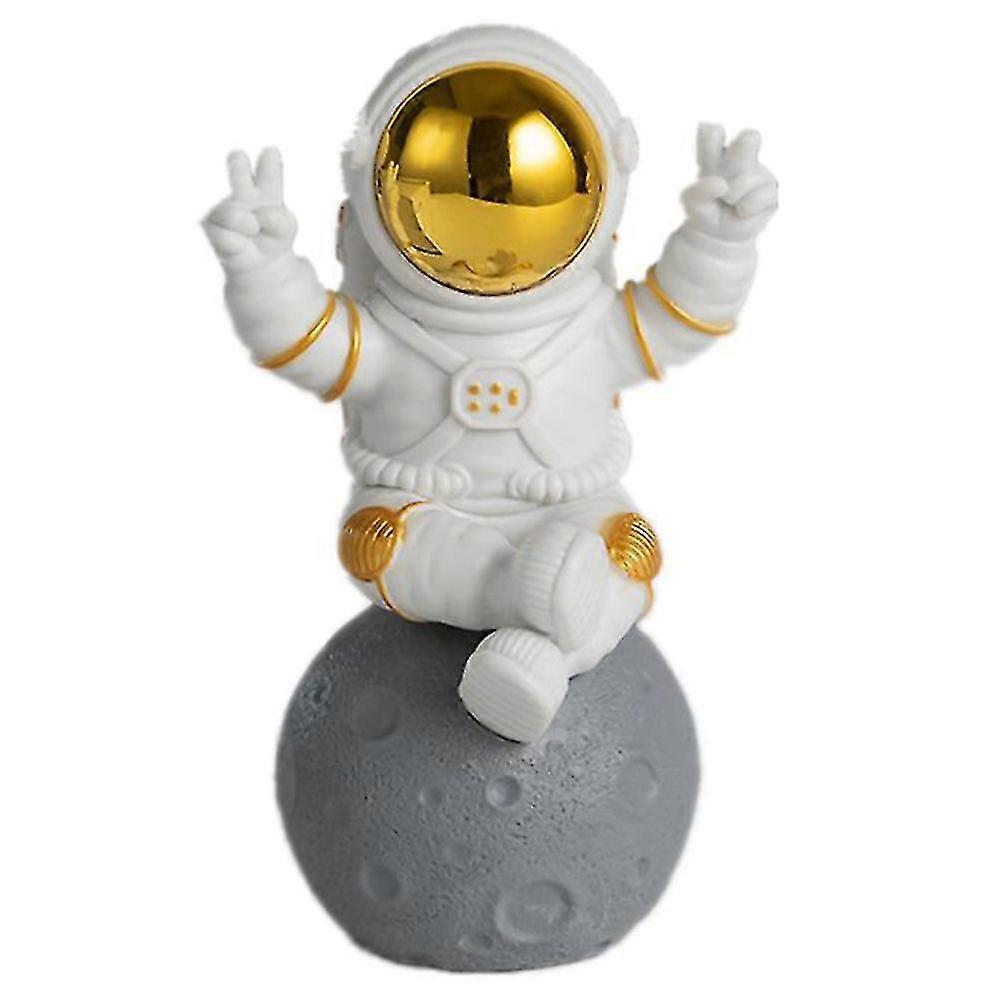 Astronaut Figurine Statue Resin Spaceman Tabletop Ornament Decor